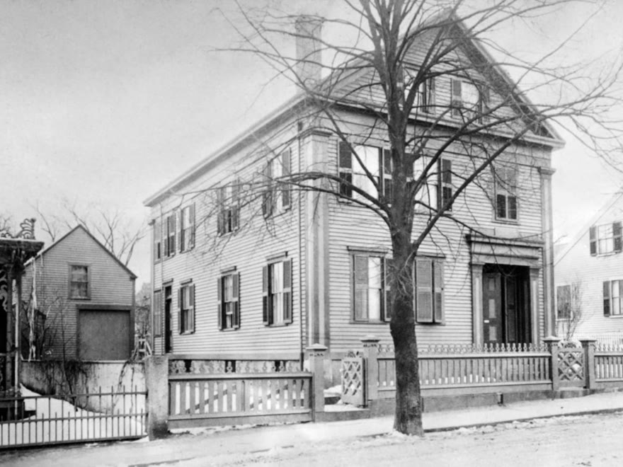 The Borden house at 92 Second Street, Fall River, photographed in 1892.